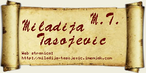 Miladija Tasojević vizit kartica